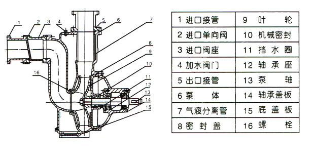 ZW型自吸式无堵塞深夜福利视频在线观看（结构图）